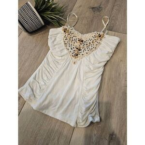 Xoxo beaded tank top, great festival top